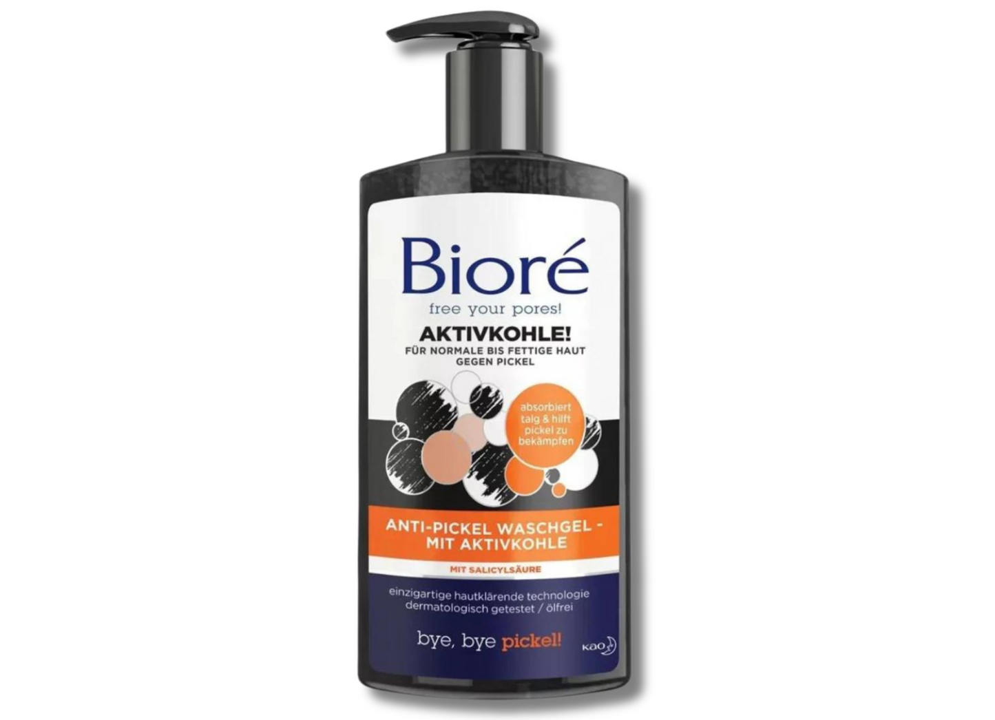 90er Pack BIORÉ ANTI-PICKEL WASCHGEL MIT AKTIVKOHLE 200 ML (10)(1Stk.1,20€)