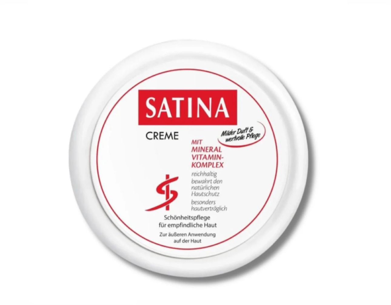 Satina Creme Soft Plus Hautcreme Tube 75ml (1Stk.1,20€)/Tiegel 150ml(1Stk.1,80€)