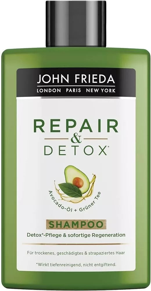 John Frieda Packs Repair & Detox Shampoo Conditioner Masque Peeling 50ml (1Stk. 0,60€),250ml (1Stk. 1,80€)