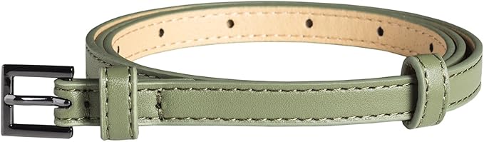 90er Pack Hochwertiger Damen Gürtel 1cm breit für Hüfte & Taille mit beweglicher Zusatz-Schnalle - geeignet für Rock, Hose und Kleider in 10 verschiedenen Farben (1.Stk.1,50€)