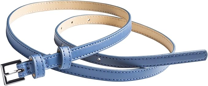 90er Pack Hochwertiger Damen Gürtel 1cm breit für Hüfte & Taille mit beweglicher Zusatz-Schnalle - geeignet für Rock, Hose und Kleider in 10 verschiedenen Farben (1.Stk.1,50€)