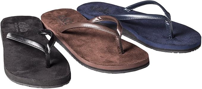 50er Pack cecilia&bens Flip Flops aus Wildleder unisex für Damen & Herren mit hohem Tragekomfort(1Stk.3€)