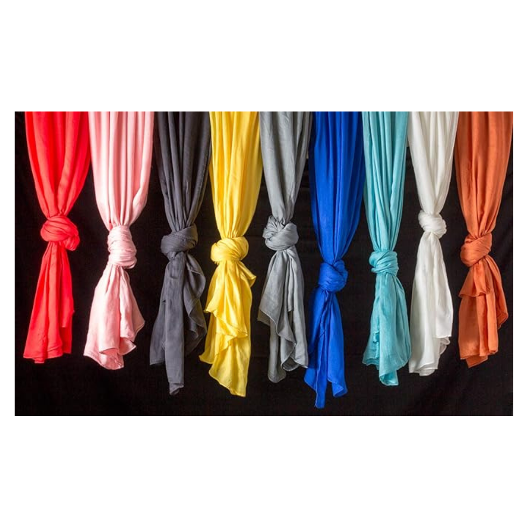90er Pack cecilia&bens XXL Tücher Uni in 9 verschieden Farben als Set| Schal Accessoire (1Stk.1,50€)