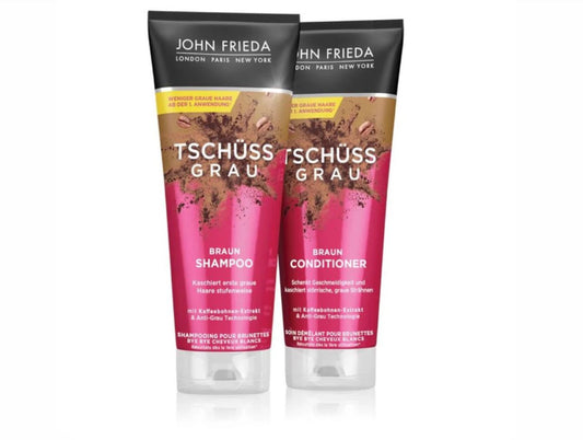 95er Pack John Frieda Tschüss Grau Braun Shampoo / Conditioner 250 ml (1Stk.1,80€)